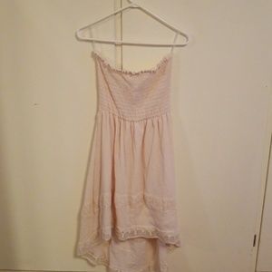 Cream high-low Dress